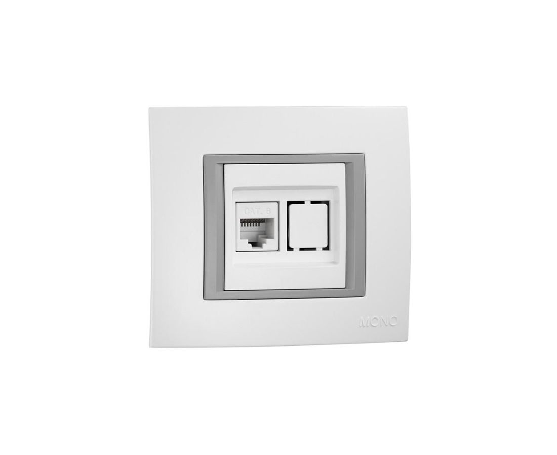 როზეტი CAT6 MONTE white - 105-010104-125 — როზეტები და ჩამრთველები